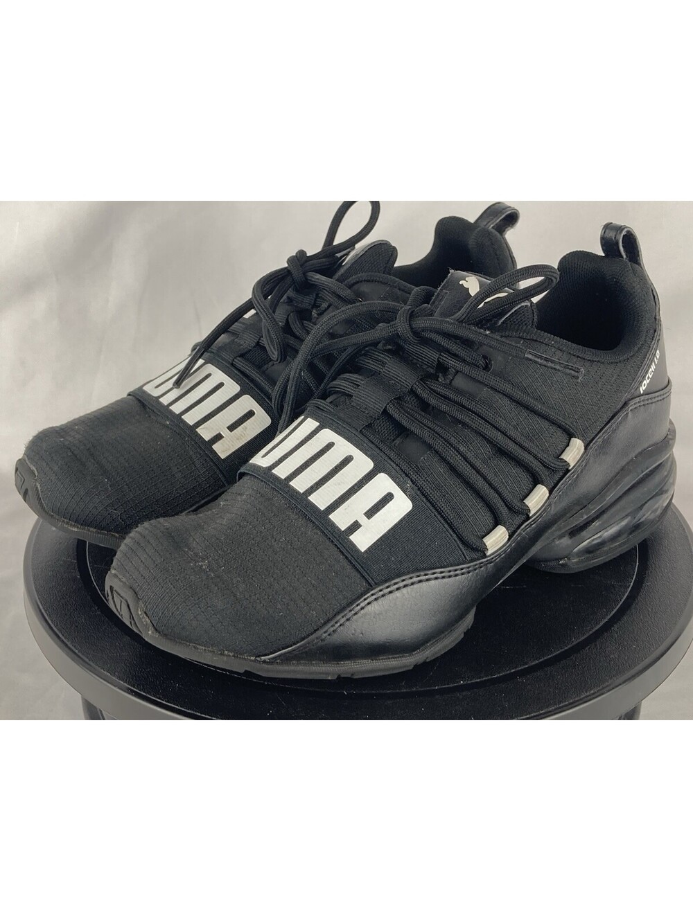 Big Kids Size 4C Puma 10cell 1.0 Black Athletic Shoes Slip On Sneakers 194283-01